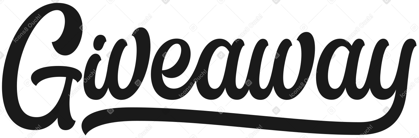 lettering giveaway PNG, SVG