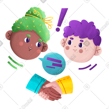 Man and woman confirming the deal with a handshake PNG, SVG