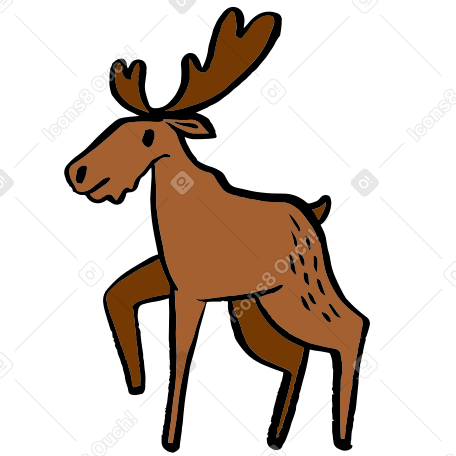 moose Illustration in PNG, SVG