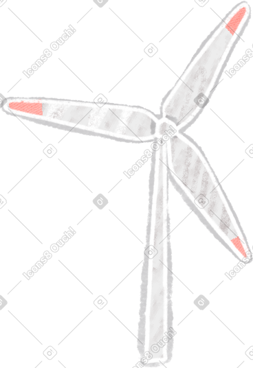 Small wind gray power plant PNG, SVG