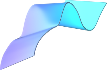Gebogenes transparentes farbverlaufsband PNG, SVG