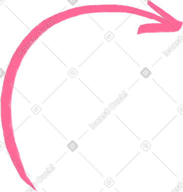 Pink curved arrow PNG, SVG