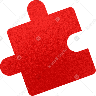 red puzzle Illustration in PNG, SVG
