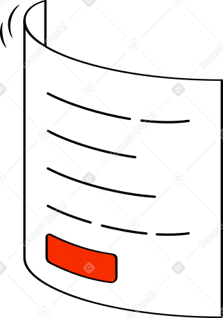text on folded paper Illustration in PNG, SVG