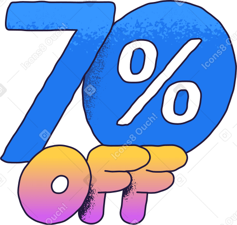 семьдесят процентов от в PNG, SVG