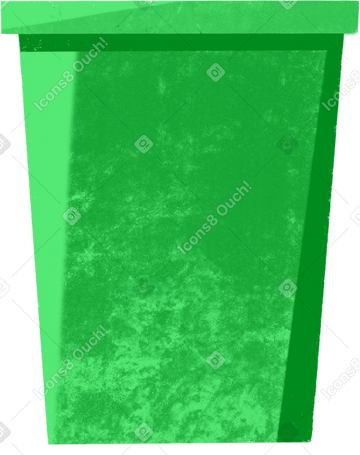 green trash bin PNG, SVG