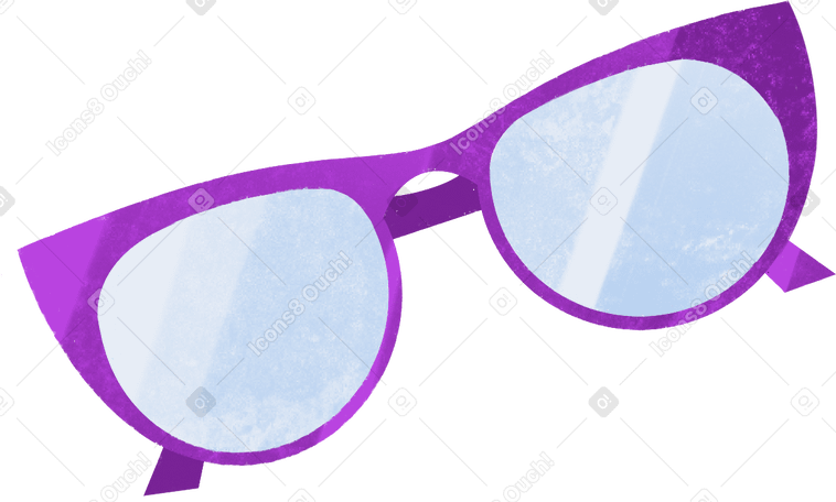 purple glasses Illustration in PNG, SVG