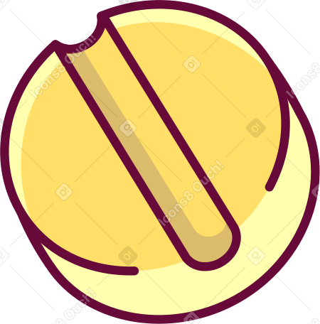 yellow round pill Illustration in PNG, SVG