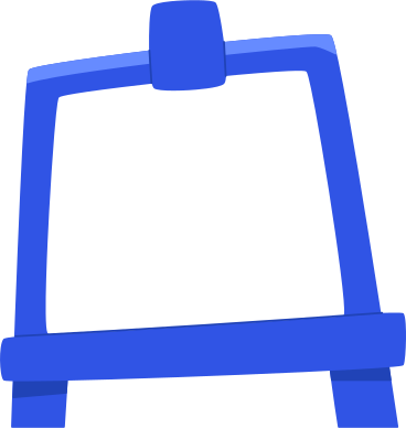 blue easel PNG, SVG