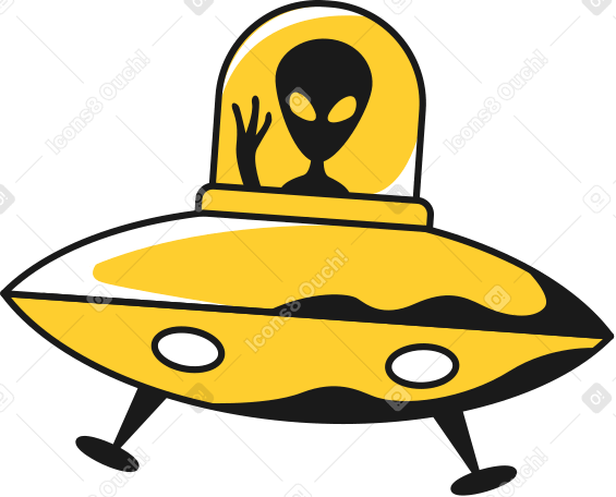 ufo animated illustration in GIF, Lottie (JSON), AE