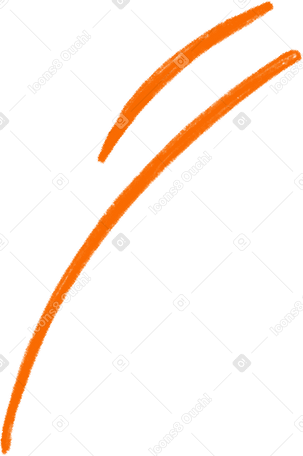 two orange lines of motion PNG, SVG