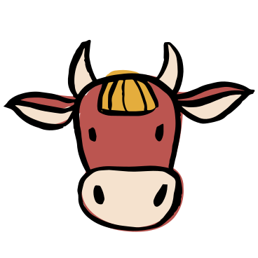 Коровья голова в PNG, SVG