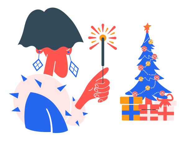 クリスマスの輝き のpngとsvgでのイラスト