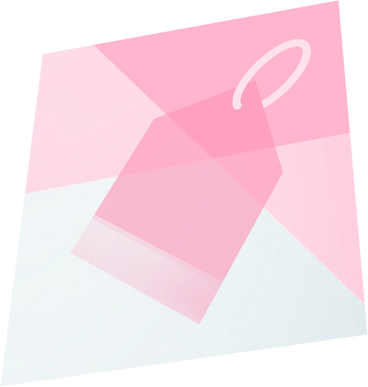 Price tag on rectangle pink в PNG, SVG