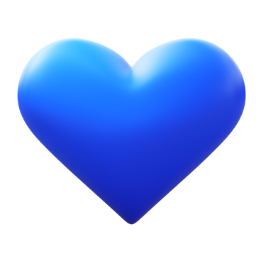 Blue heart  в PNG, SVG