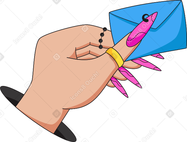 hand with a message PNG, SVG