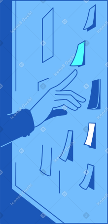 frame with hand and stickers PNG, SVG