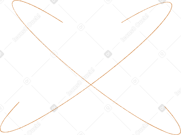 orange lines in the shape of an oval PNG、SVG