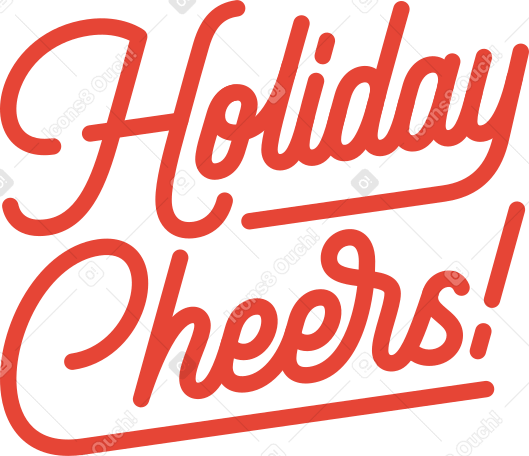 lettering holiday cheers! text PNG, SVG
