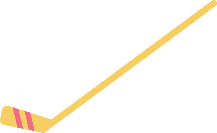 yellow hockey stick Illustration in PNG, SVG