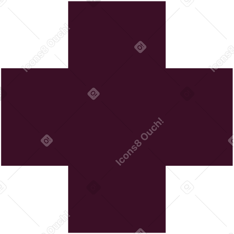 Крест коричневый в PNG, SVG