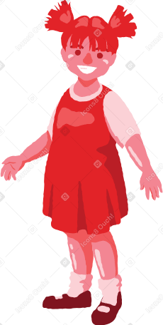 girl standing PNG、SVG