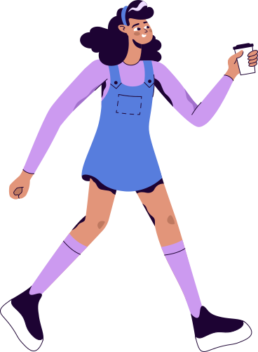 girl with a mug in her hands PNG, SVG