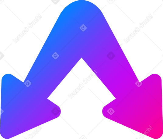 带渐变的箭头 PNG, SVG