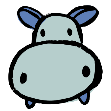 hippo head PNG, SVG