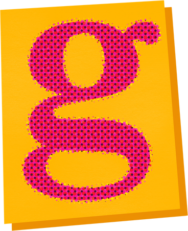 Collage lowercase letter g PNG, SVG