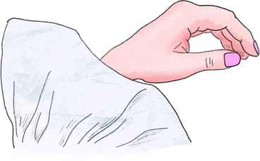 Hand in a white sleeve в PNG, SVG