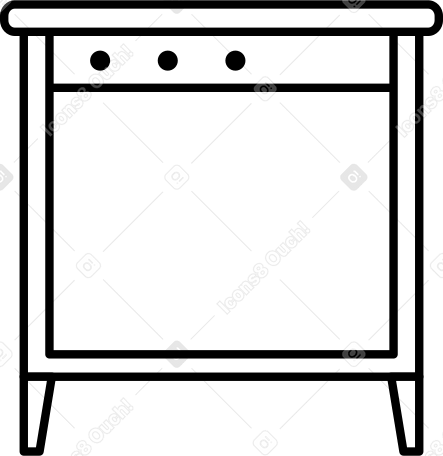 table with three hooks PNG, SVG