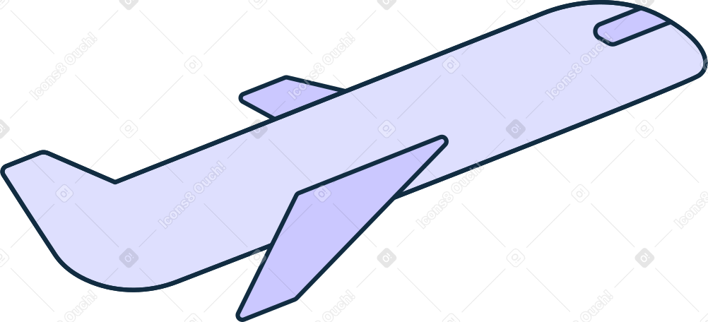 airplane Illustration in PNG, SVG