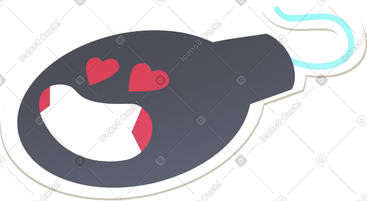 Bomb with heart eyes sticker PNG, SVG