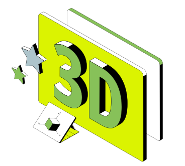 Scritta 3d con stelle e cubo con lati xyz nel testo della piastra PNG, SVG