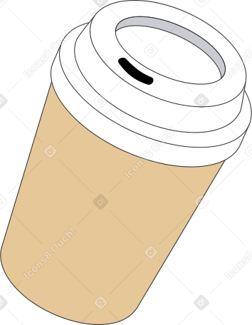 Taza de café de papel PNG, SVG