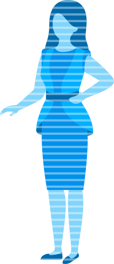 Woman hologram projection PNG, SVG