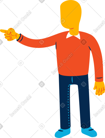 Man pointing PNG, SVG