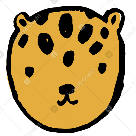Testa di leopardo PNG, SVG