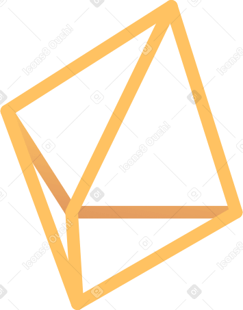 Illustration animée octaèdre linéaire aux formats GIF, Lottie (JSON) et AE