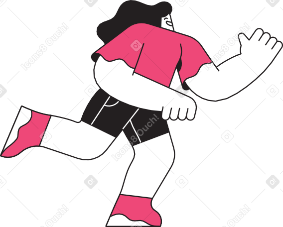 running girl Illustration in PNG, SVG