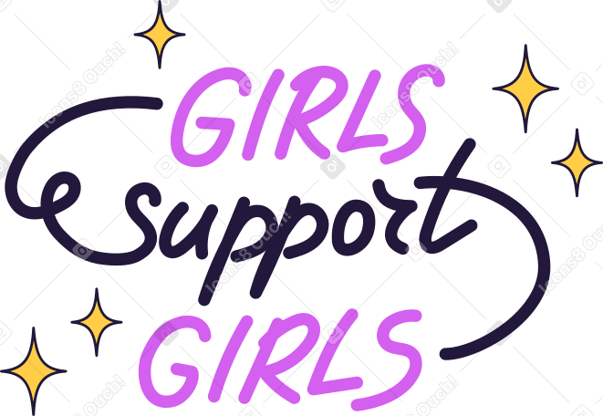 girls support girls PNG, SVG