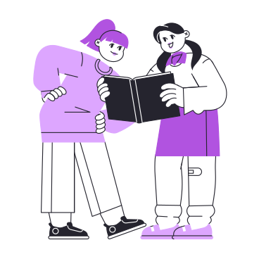 Girls reading a book PNG, SVG