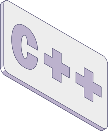 Lettering c++ in plate text в PNG, SVG