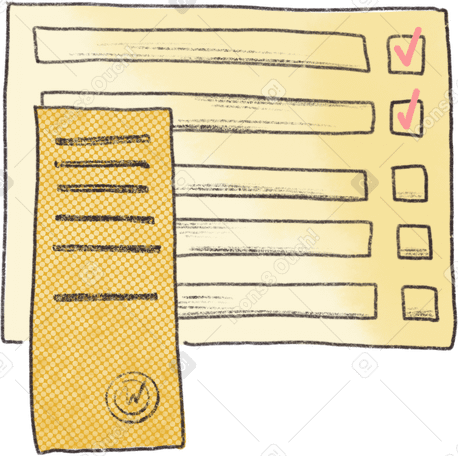 sheets of paper with plans PNG、SVG