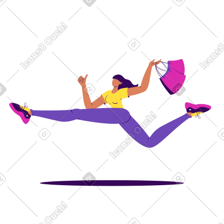 女孩去购物 PNG, SVG