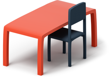 Classroom table and chair  PNG, SVG