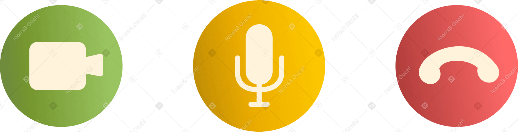 Zoom call interface Illustration in PNG, SVG