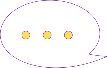 speech bubble with three yellow dots PNG, SVG