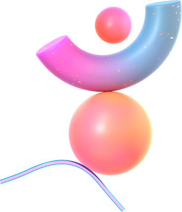 two spheres, tube and half of torus PNG, SVG